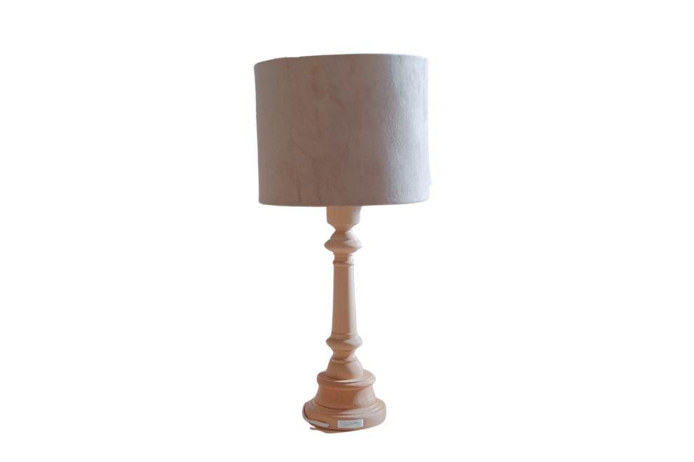 Brown Velvet Large Bedside Lamp