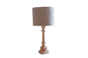 Grande Lampe de Chevet en Velours Marron