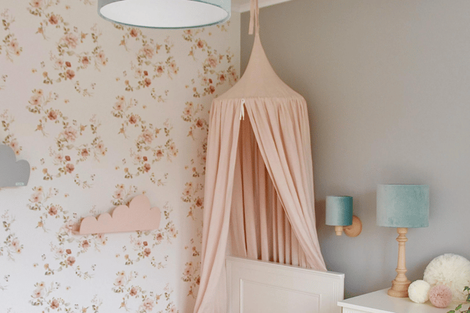 Grande Lampe de Chevet en Velours Menthe