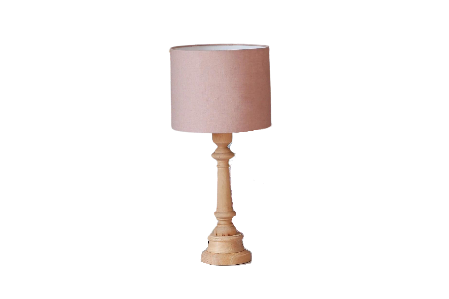 Pink Linen Large Bedside Lamp