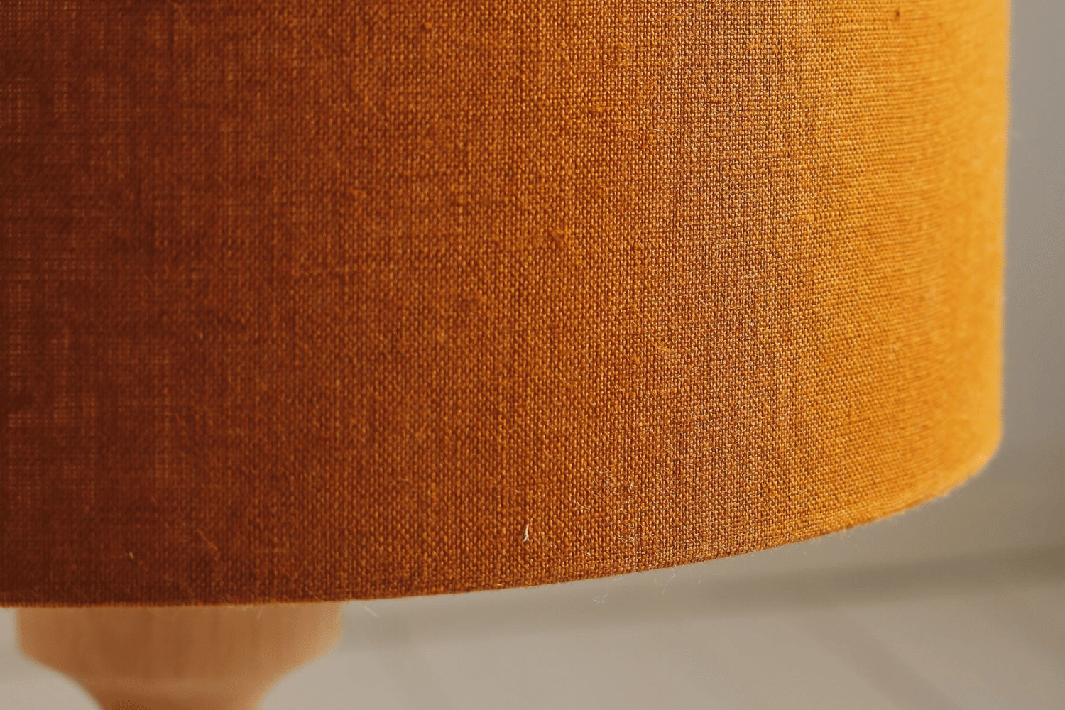 Mustard Linen Large Bedside Lamp