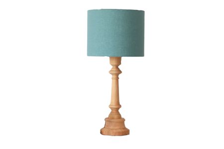 Sea Green Linen Large Bedside Lamp