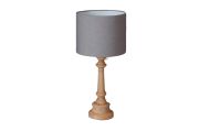 Grande Lampe de Chevet en Lin Gris