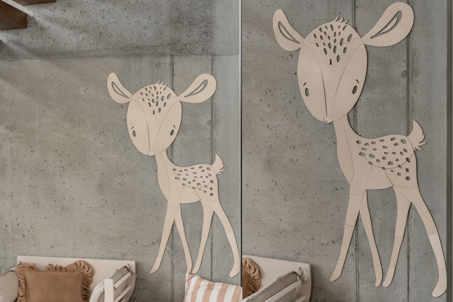 Deer Wooden Wall Decoration