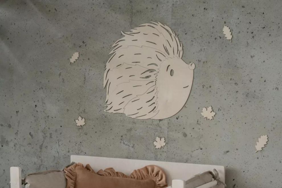 Hedgehog Wooden Wall Decoration
