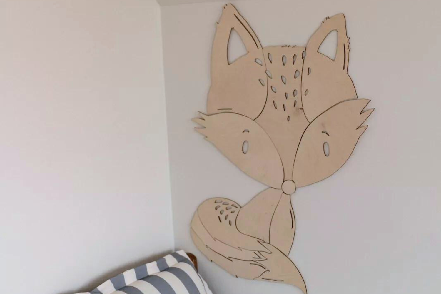 Décoration murale - Renard en bois 