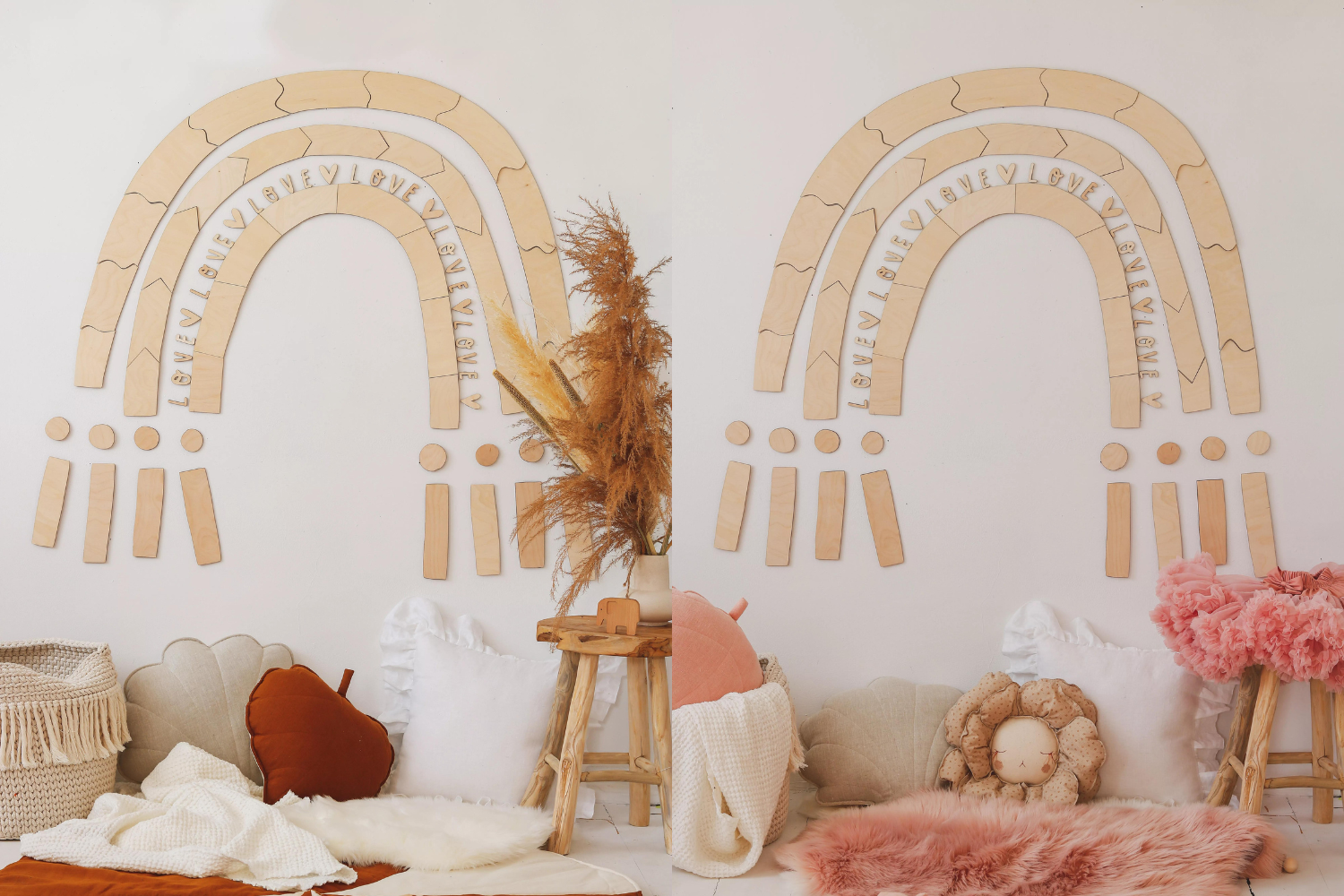 Decorazione murale Arc en Ciel en bois