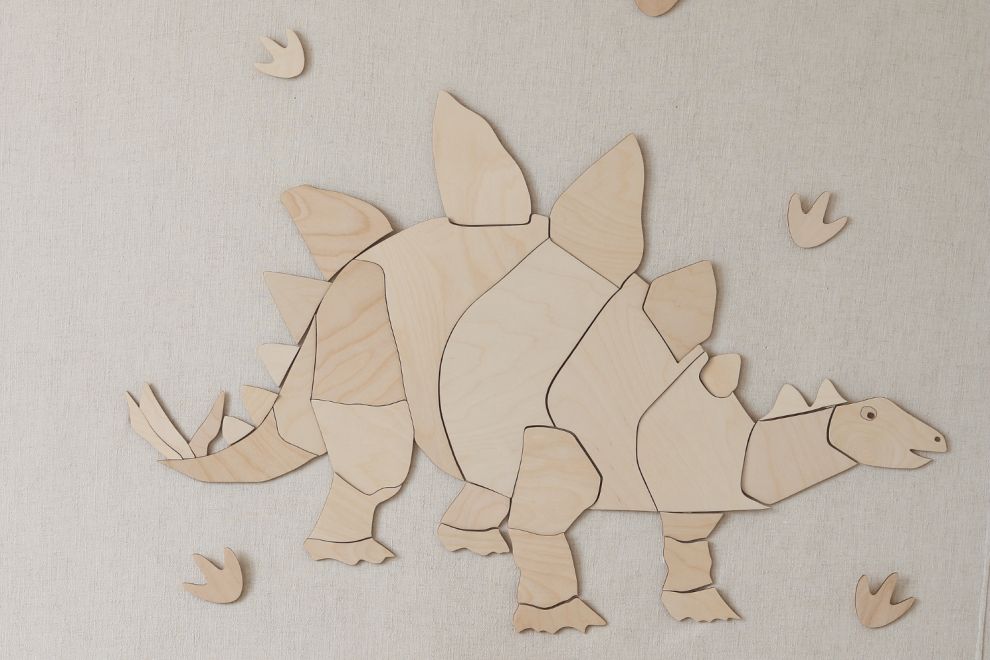 Decoração de Parede Dinosauro Origami
