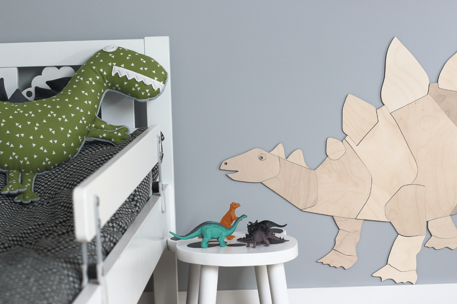 Decoração de Parede Dinosauro Origami