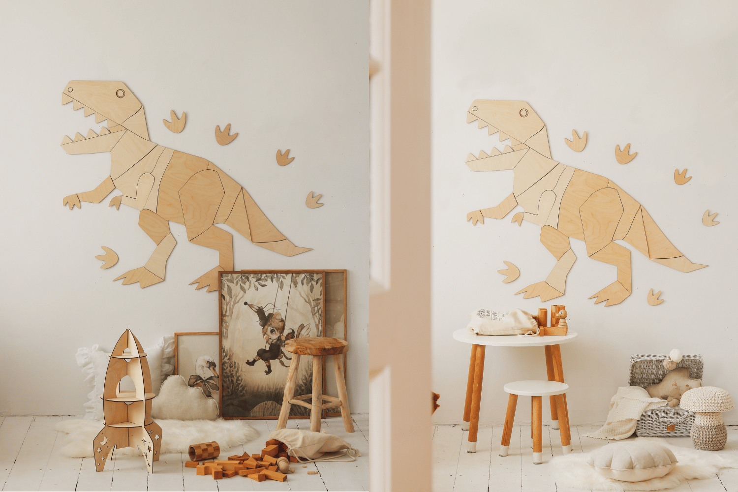 Decoración mural T-Rex