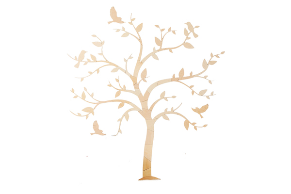 Decoração de parede - Uma árvore e passarinhos