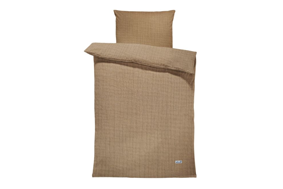 Cotton Muslin 120x170 Duvet & Pillow Set - Caramel