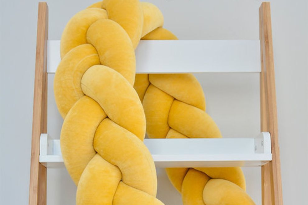 Mustard Bed Bumper - 3 Ropes 