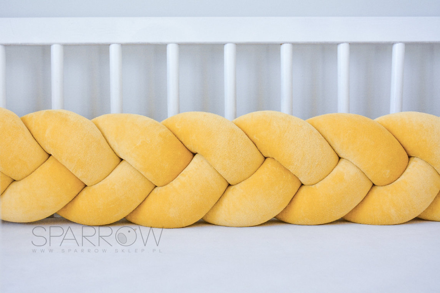 Mustard Bed Bumper - 3 Ropes 