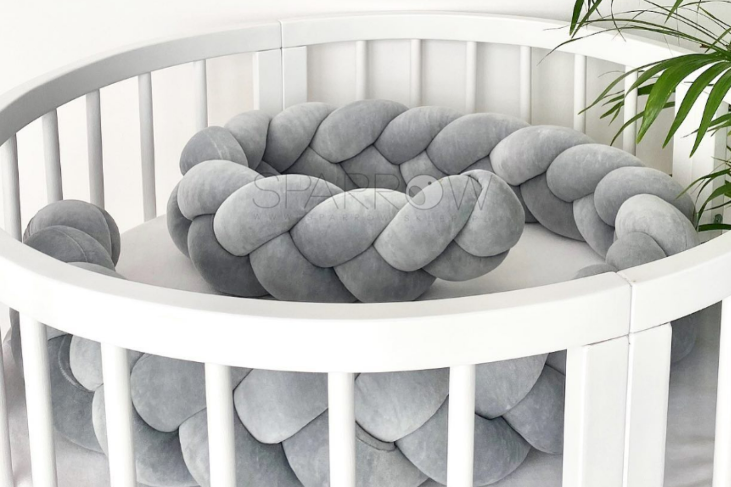 Classic Grey Bed Bumper - 4 Ropes