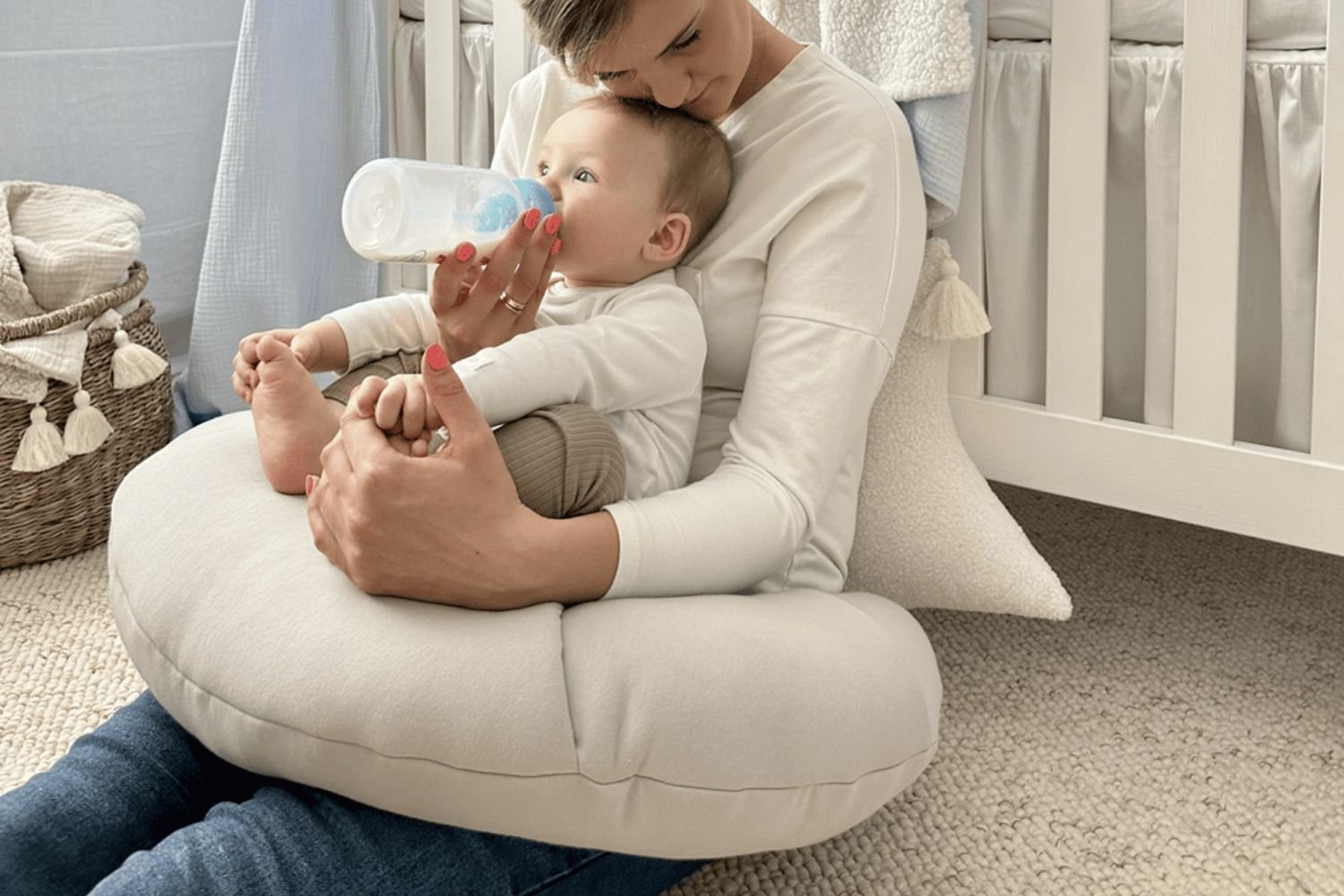 Coussin d'Allaitement Croissant Beige