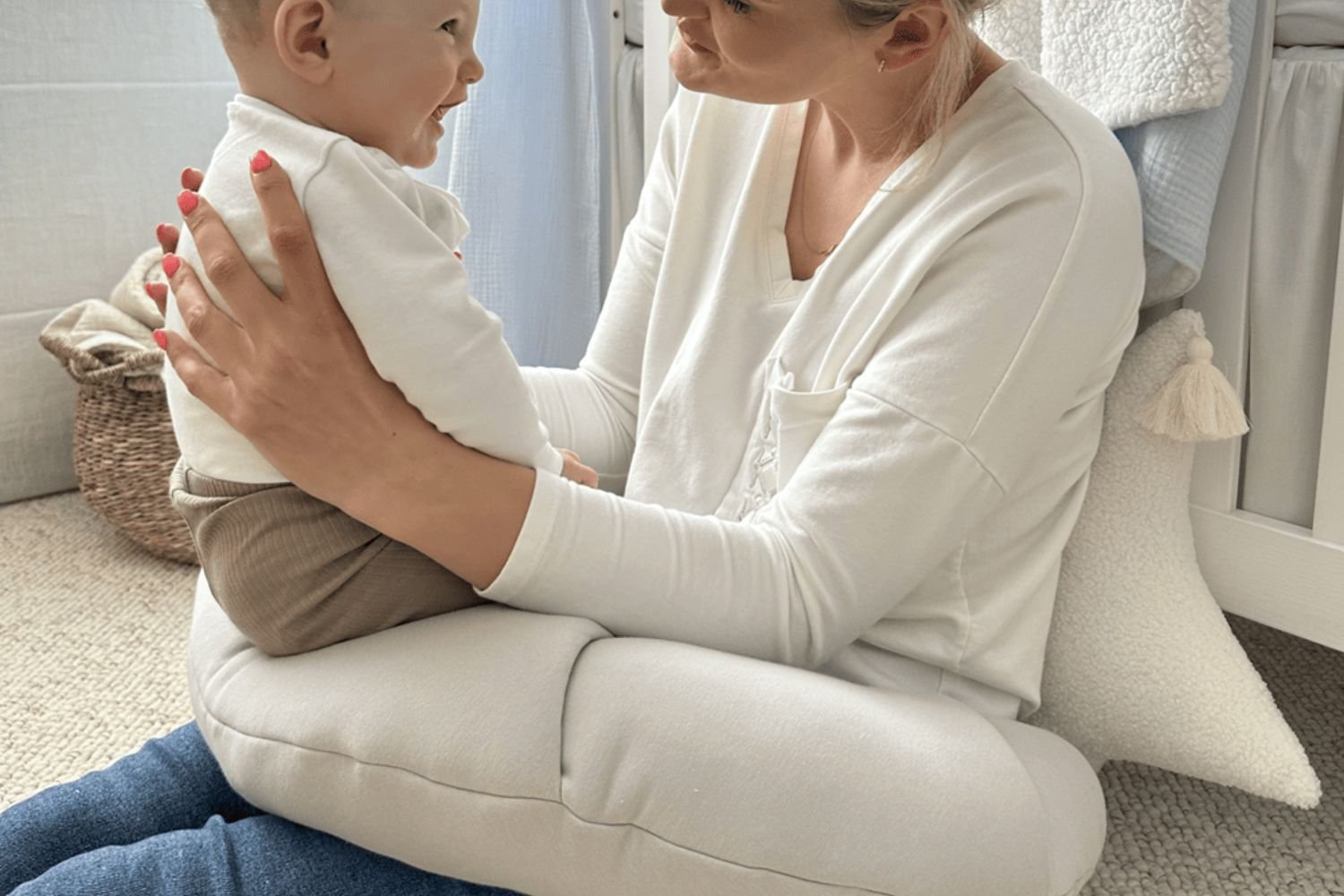 Croissant Nursing Pillow - Beige