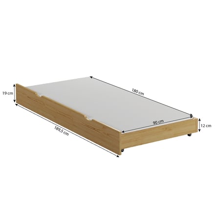 Drawer - Varnished Wood 90x190