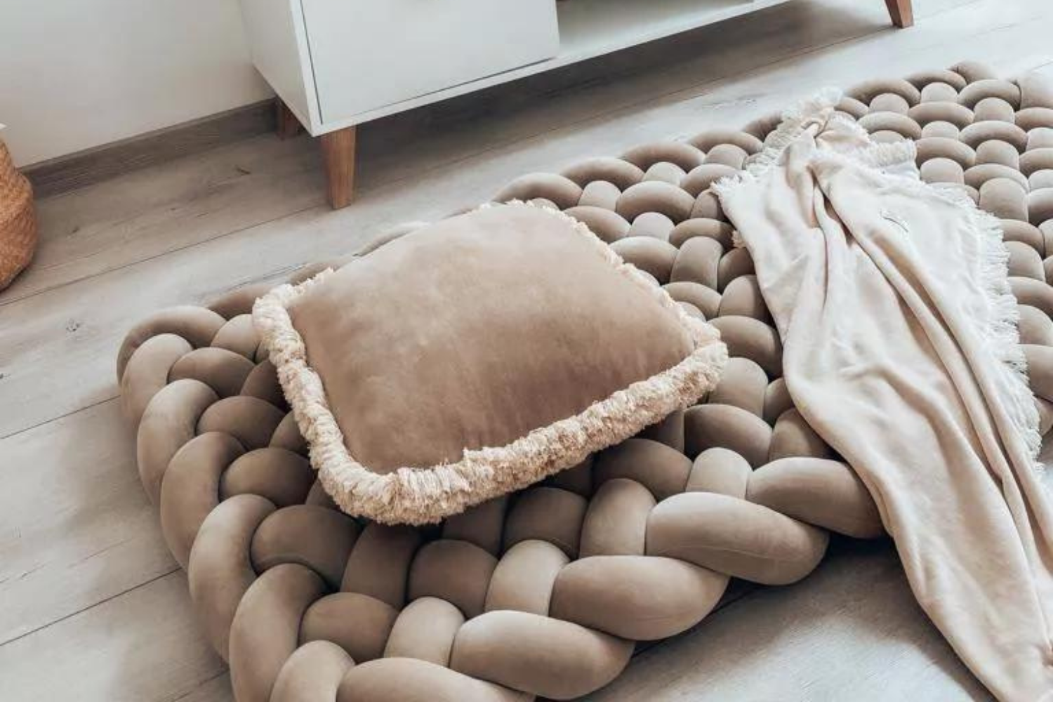 Braided Floor Mattress Cappuccino