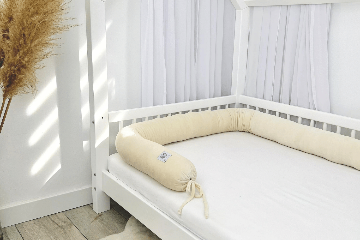 Almond Bolster Bed Bumper 2m