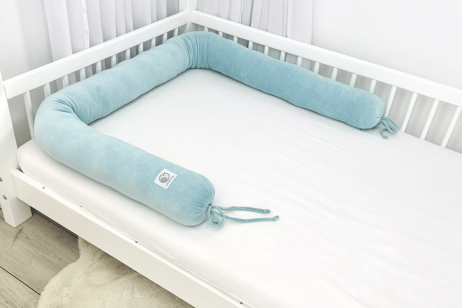 Contorno de Cama Travesseiro 2m -Ice Blue