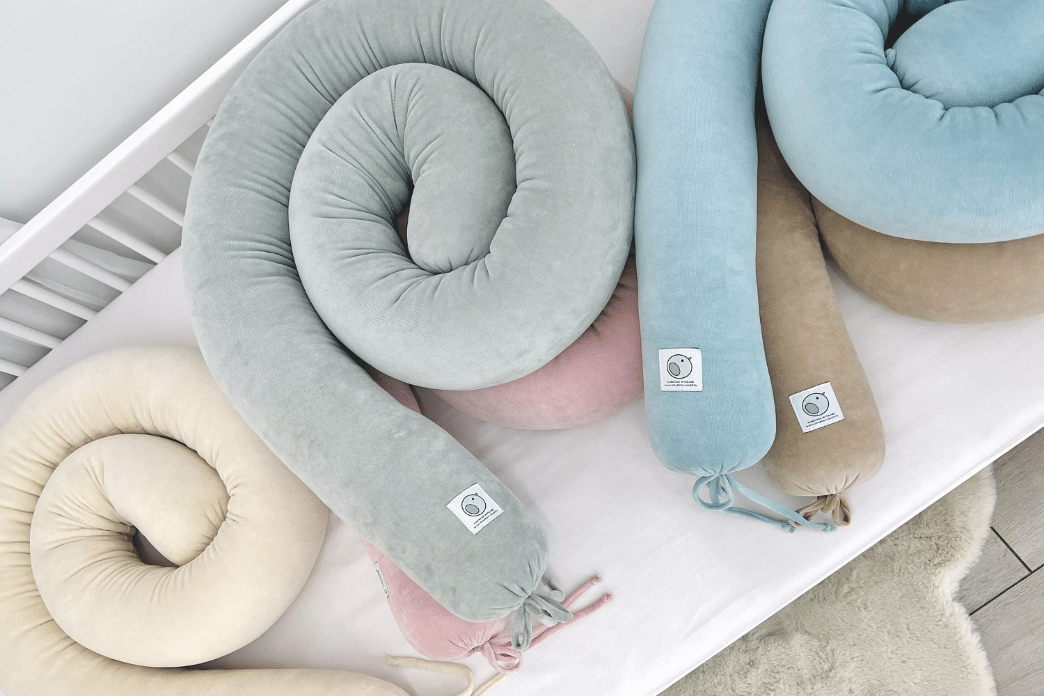 Ice Blue Bolster Bed Bumper 2m