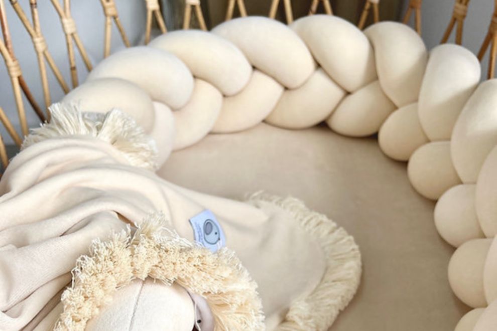 Cocoon-Babynestchen Geflochten Beige