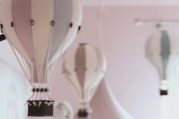 Pink & Grey Hot Air Balloon - 2