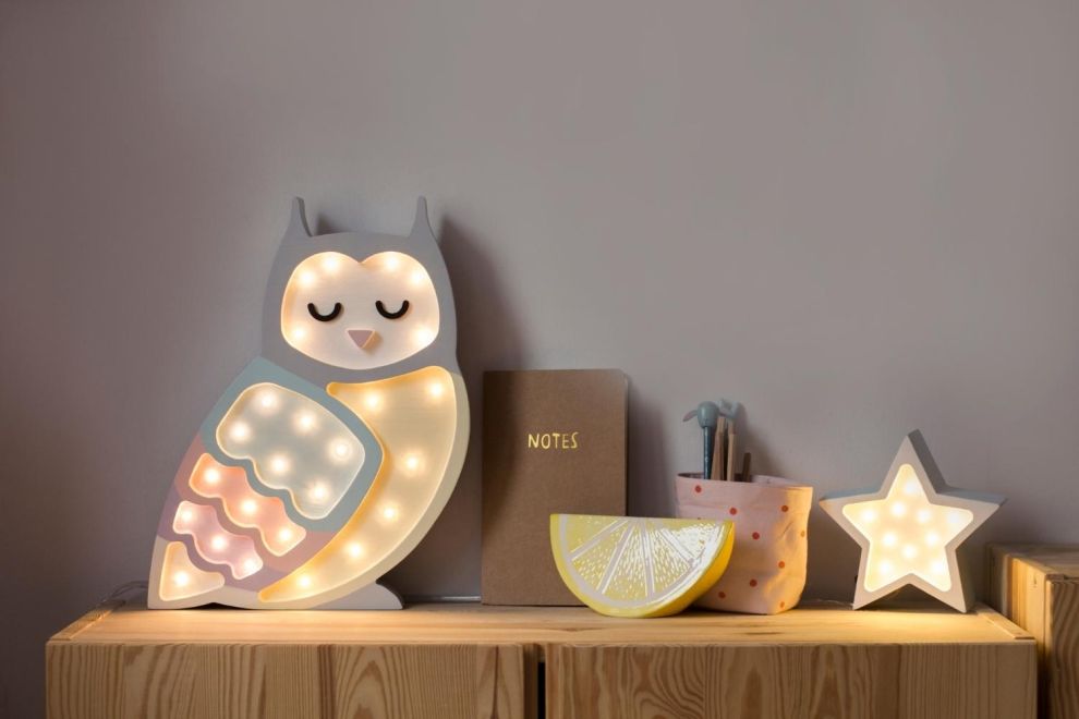 Little Lights Rainbow Owl Lamp