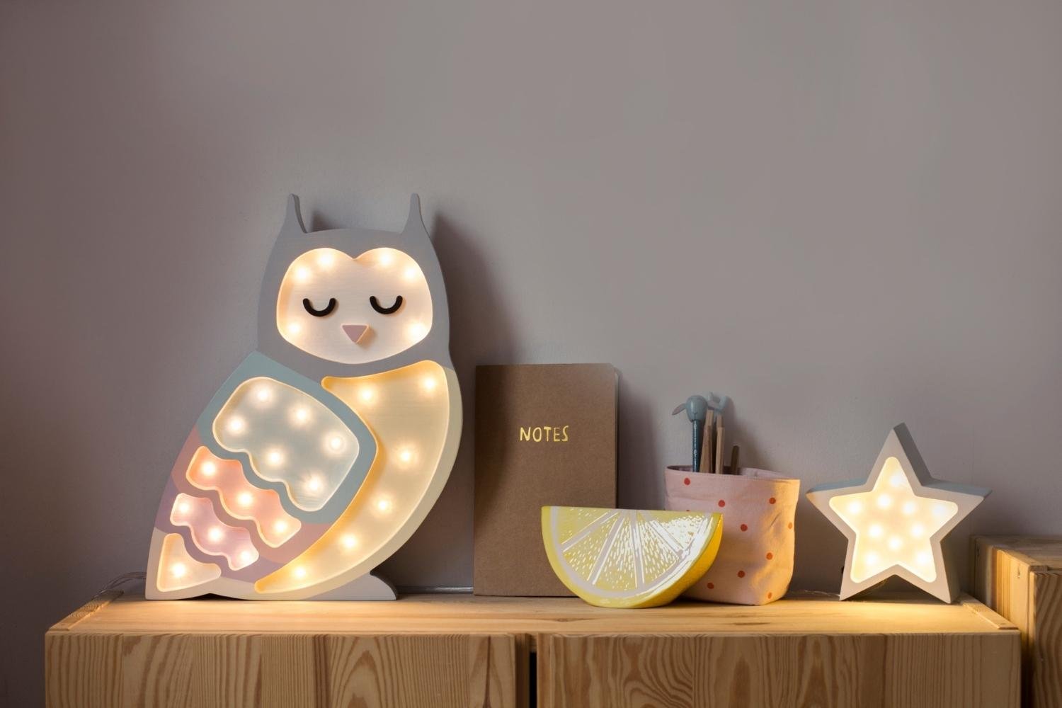 Lampe Little Lights Hibou Arc-en-ciel LED