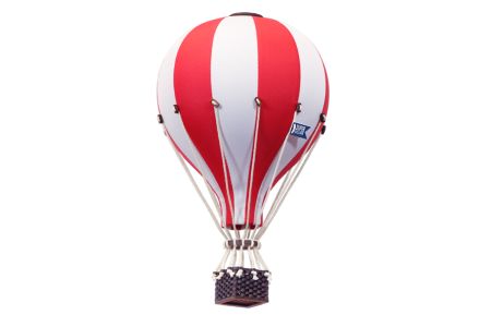 Balão de ar quente vermelho & branco