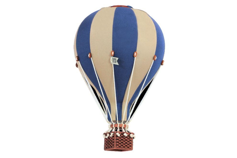 Balão de ar quente Azul-marinho & Bege