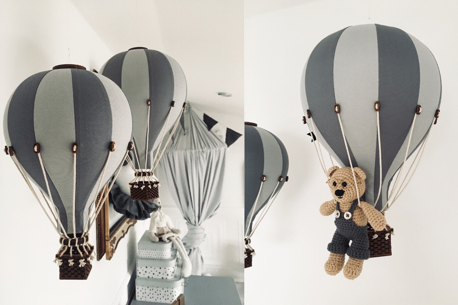 Dark Grey Hot Air Balloon