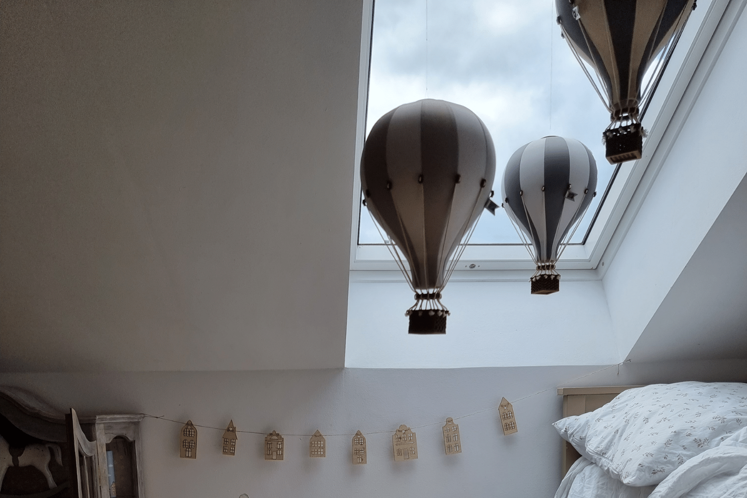 Schwarzer & Ecru Heißluftballon