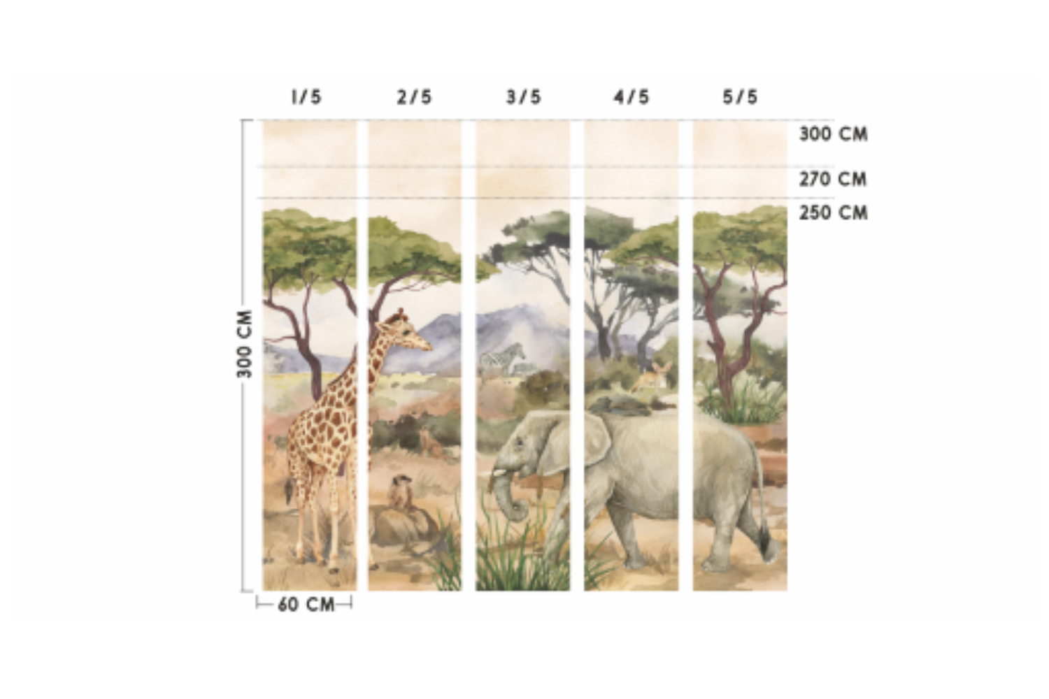 Carta da Parati Savana 2.7m x 3m Carta da Parati Savana 2.7m x 3m