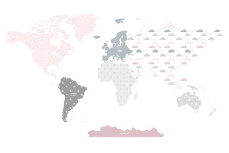 Pink World Map
