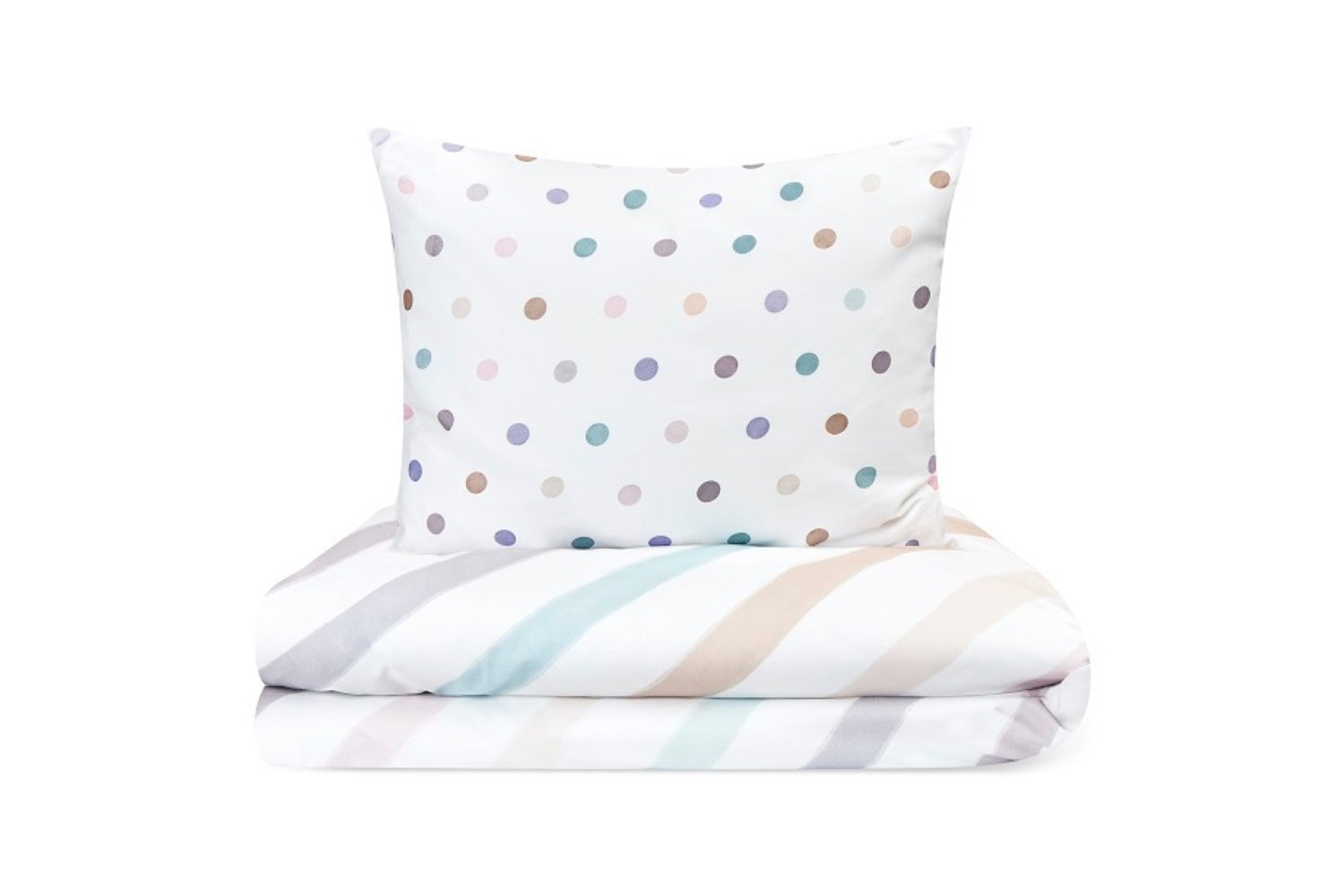Saldi Estivi - Set letto Pastel Duo in raso di cotone 140x200cm