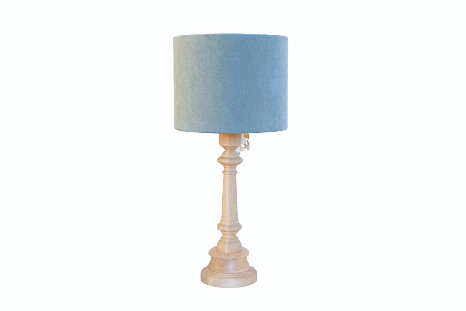 Grande Lampe de Chevet en Velours Menthe Grande Lampe de Chevet en Velours Menthe