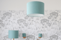 Sea Green Linen Ceiling Lamp