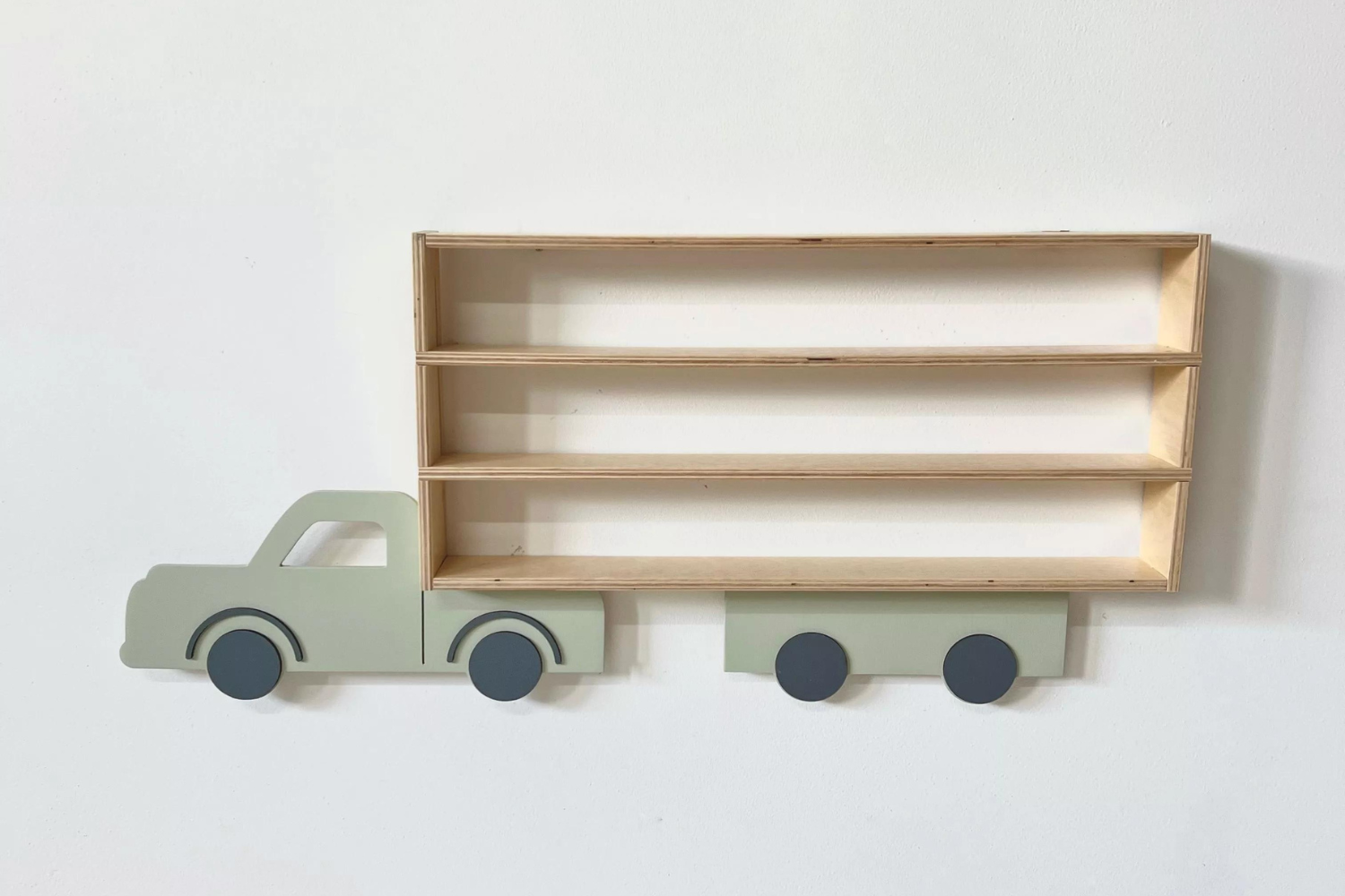 Olive Pickup Truck Shelf / Wall Lamp