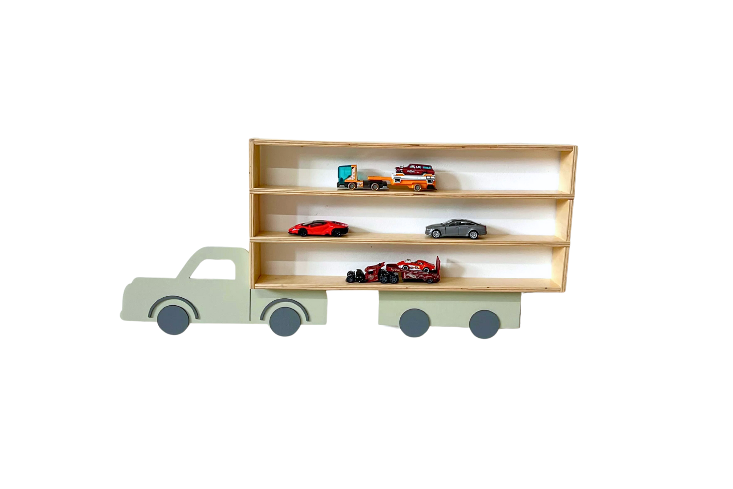 Olive Pickup Truck Shelf / Wall Lamp