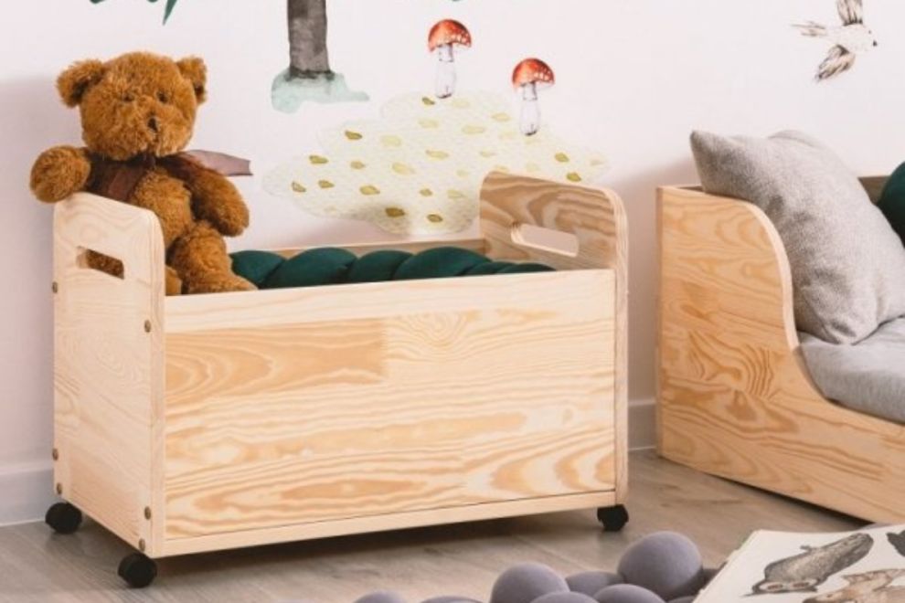 Coffre à jouets en bois pour la chambre de votre bébé - Made in Bébé