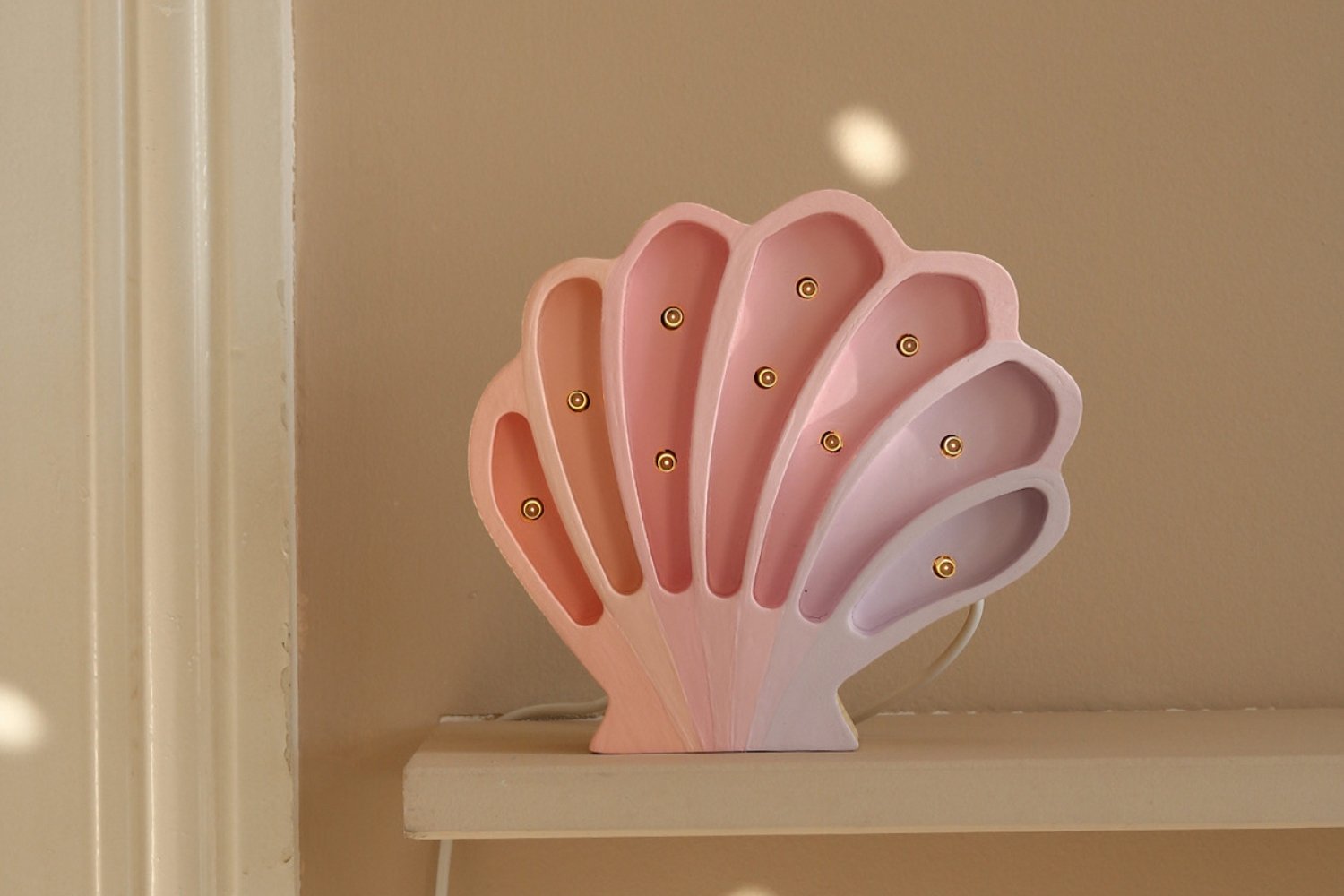 Lampe Coquillage Little Lights Sirène Rose