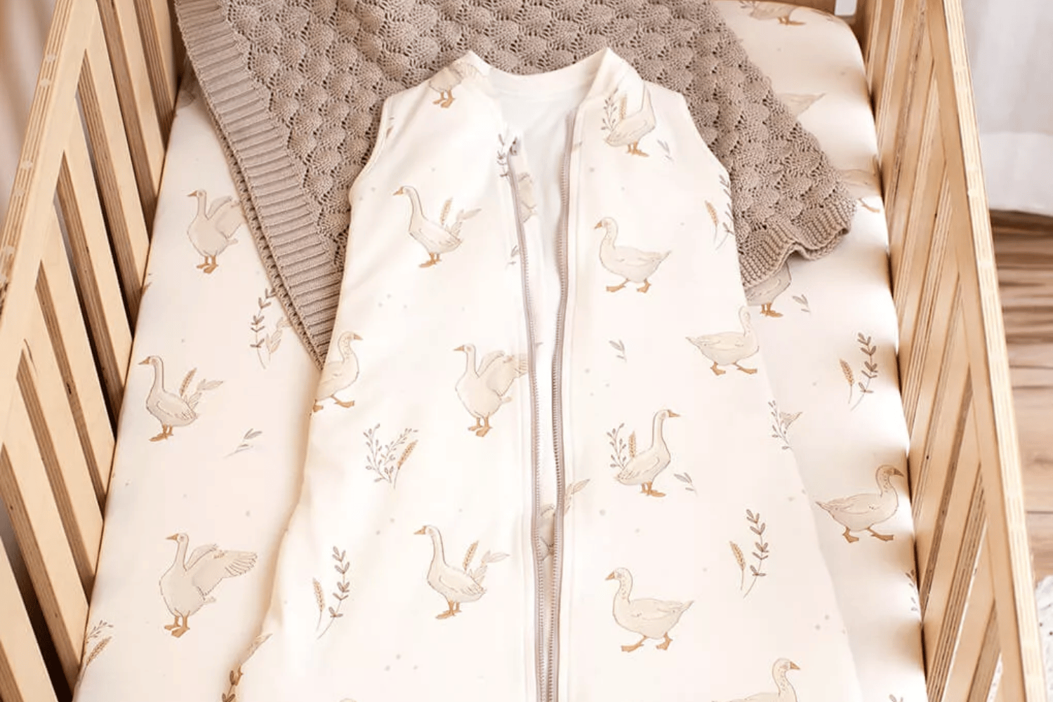 - Gigoteuse Mi-Saison 2.5 Tog Happy Goose - Blanc (Mon Lit Cabane) - Image 2