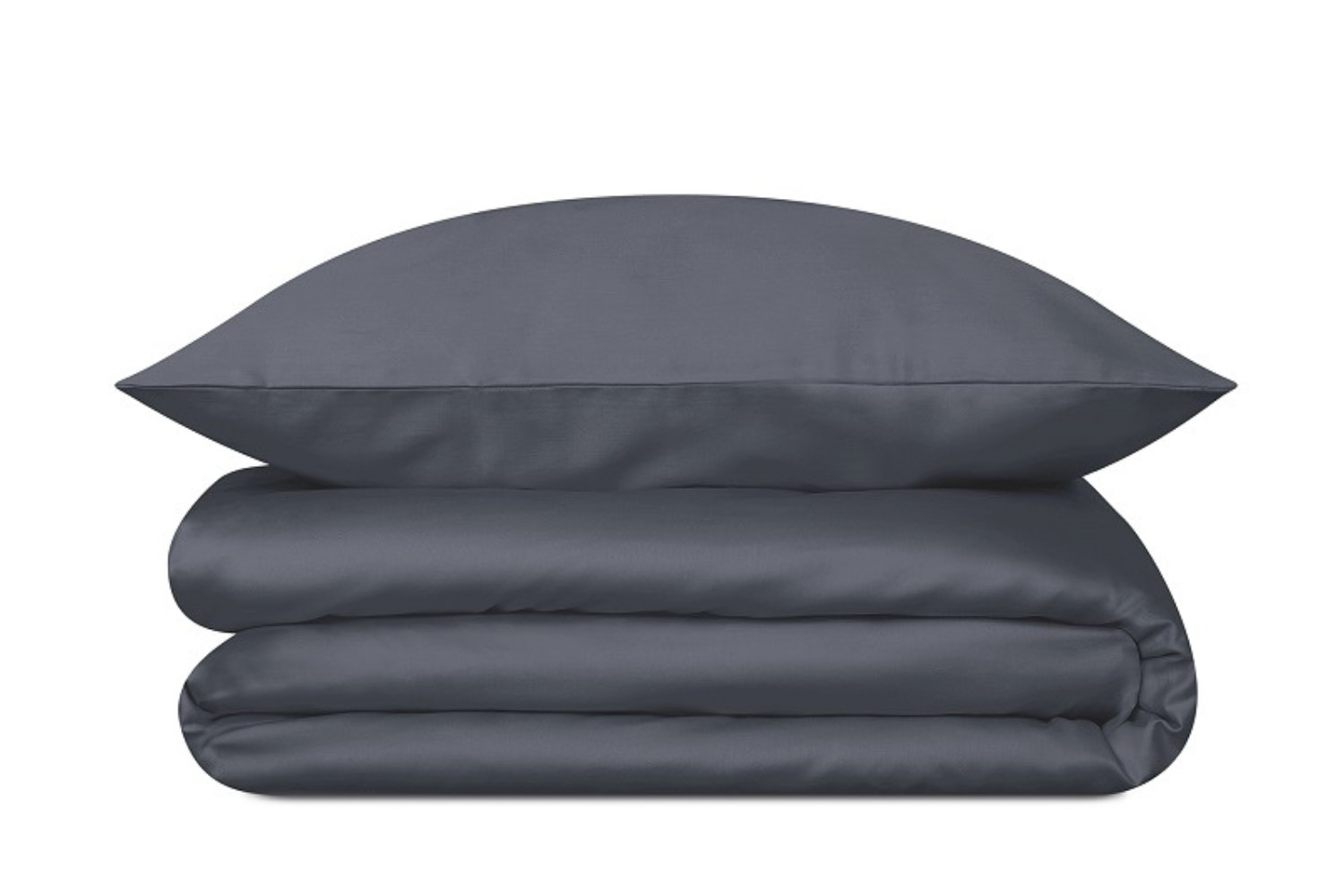 Saldi Estivi - Set letto Grigio Grafite in raso di cotone 220x240