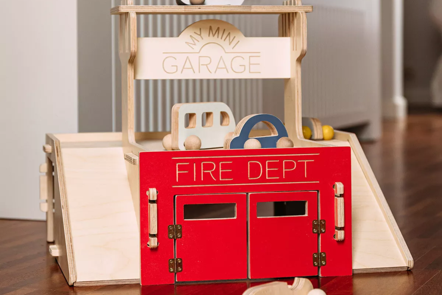 Garage en bois Mini Rouge