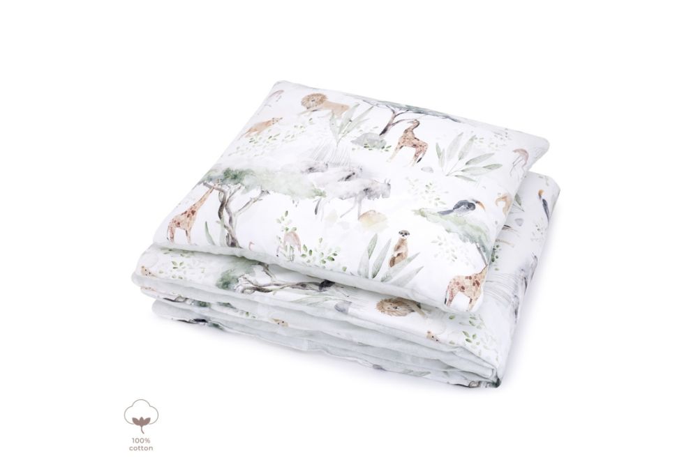 Cotton 120x170 Printed Duvet & Pillow Set - Savannah
