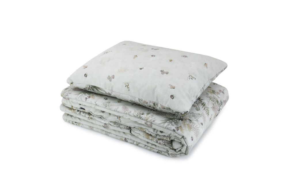 Cotton 120x170 Printed Duvet & Pillow Set - Foggy Morning