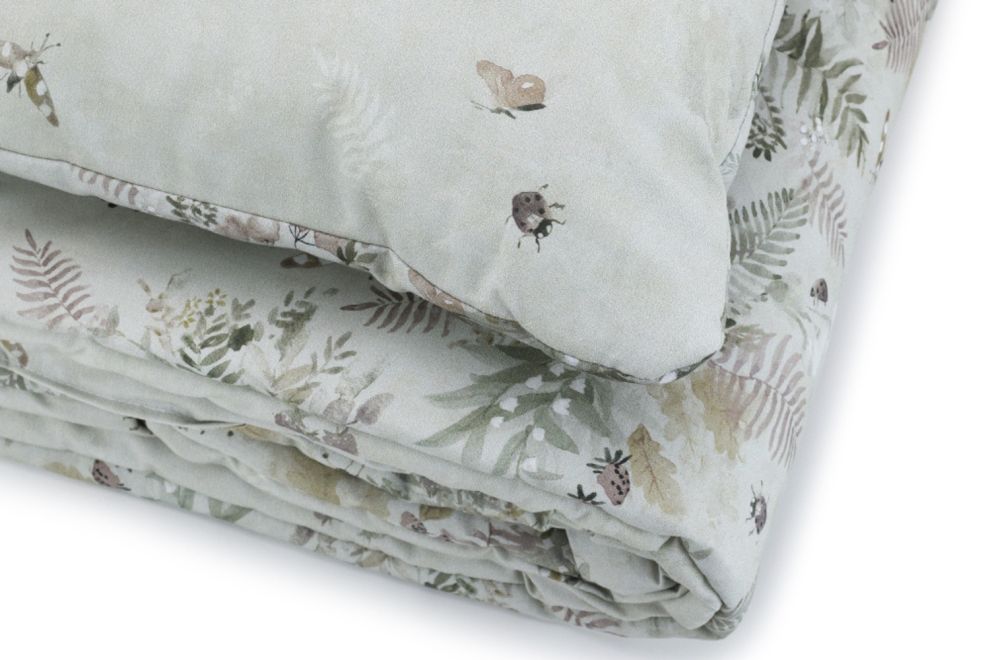 Cotton 120x170 Printed Duvet & Pillow Set - Foggy Morning