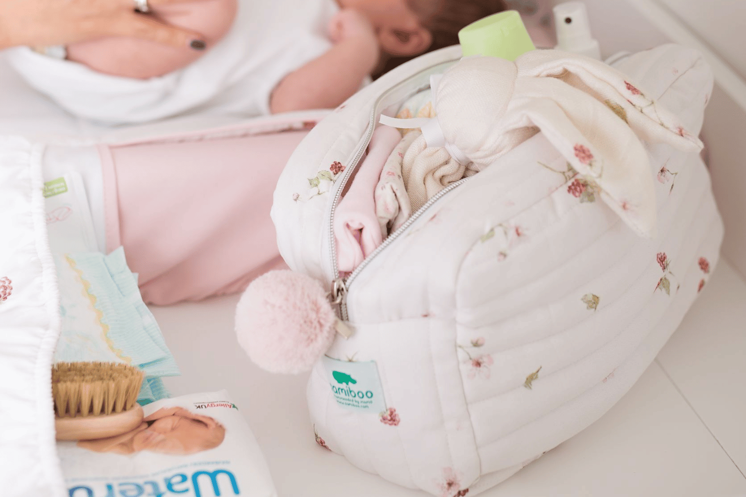 Trousse de toilette matelassée Grise